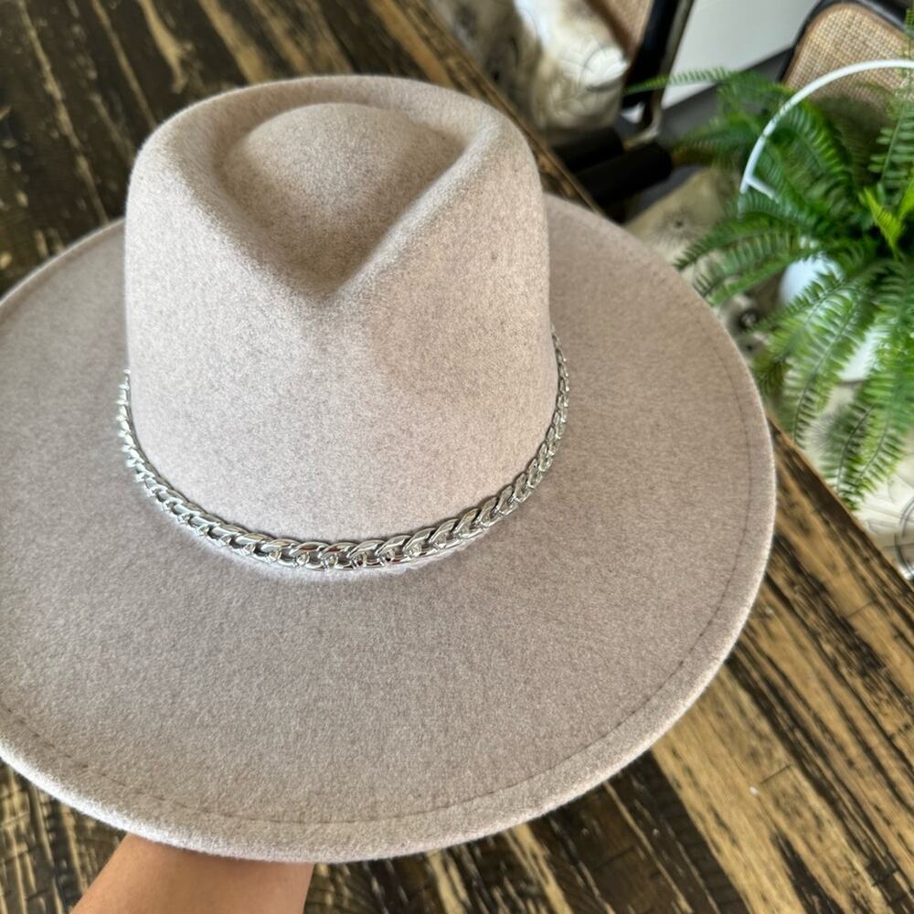 Cream Wide Brim Country Cowboy Winery Hat – One Size (Adjustable) - Picture 12 of 17